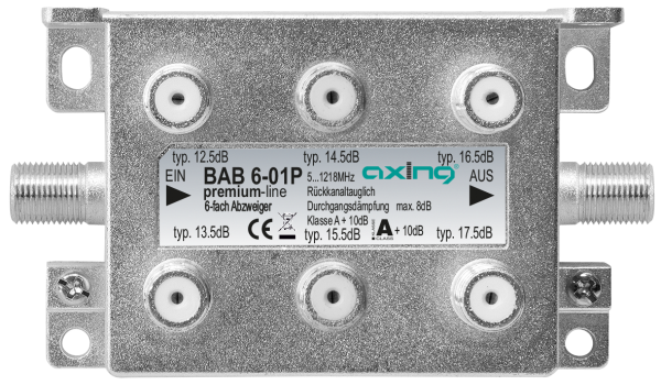 AXING BAB 6-01P 6-fach Abzweiger | 5…1218 MHz