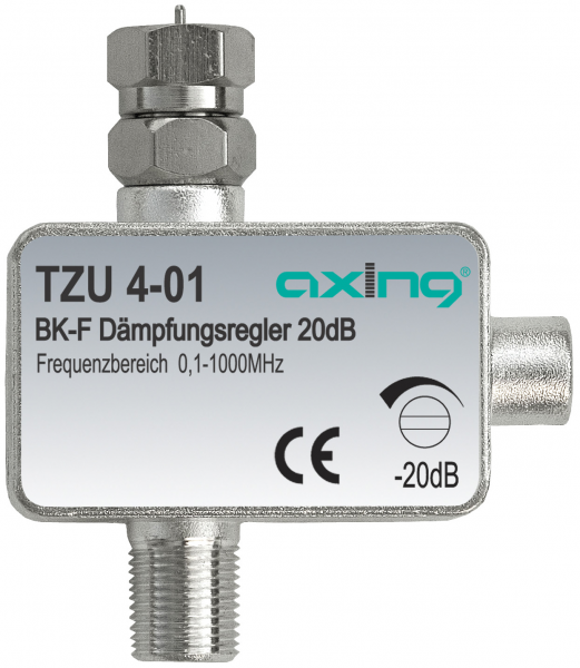 AXING TZU 4-01 CATV-Dämpfungsregler | F-Buchse | F-Stecker