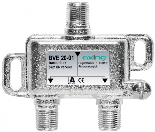 AXING BVE 20-01 2-fach Verteiler | 5…1006 MHz Ein- und Ausgänge brummentstört