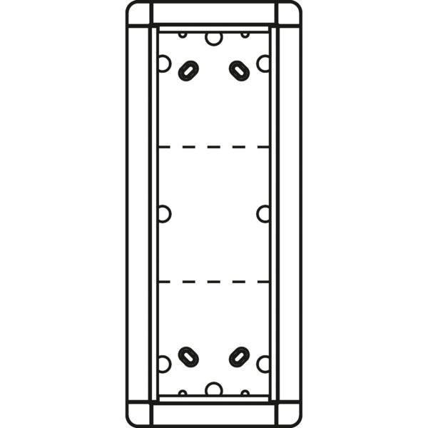 Ritto 1883320 Portier Rahmen AP 3fach silber