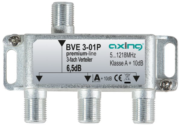 AXING BVE 3-01P 3-fach Verteiler | 5…1218 MHz | Bauform 01