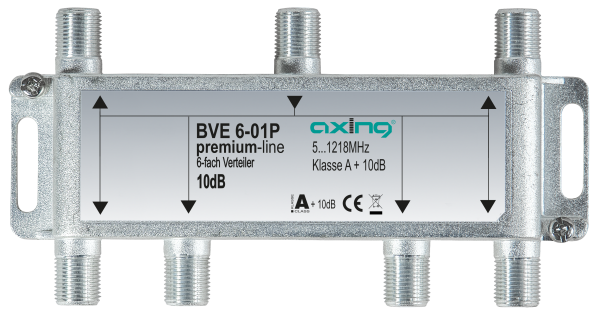 AXING BVE 6-01P 6-fach Verteiler | 5…1218 MHz | Bauform 01