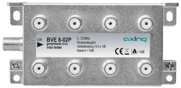 AXING BVE 8-02P 8-fach Verteiler | 5…1218 MHz | Bauform 02
