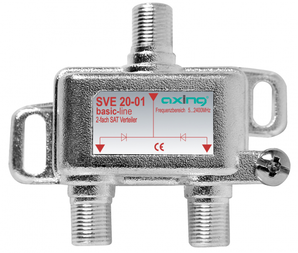 AXING SVE 20-01 2-fach SAT-Verteiler | 5…2400 MHz