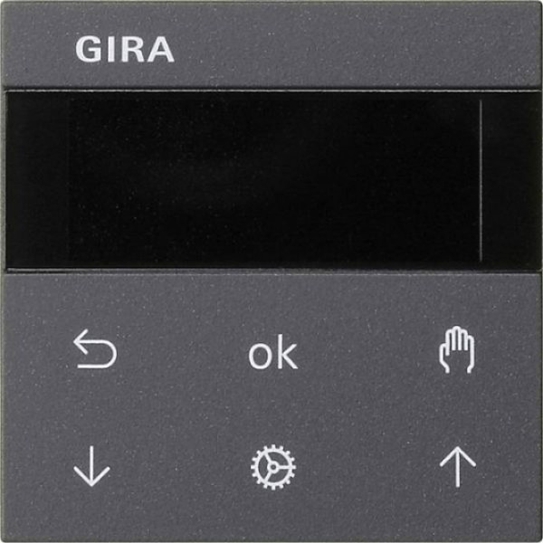 Gira 536628 System 3000 System 55 Jalousie- + Schaltuhr mit Display Anthrazit