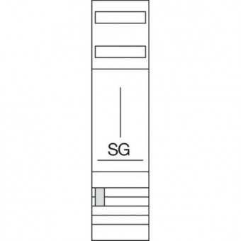 Hager ZH33F5 Komplettfeld universZ SG-feldig 3-polig 1050mm 1-feldig mit Sammelschiene + Spannungsab