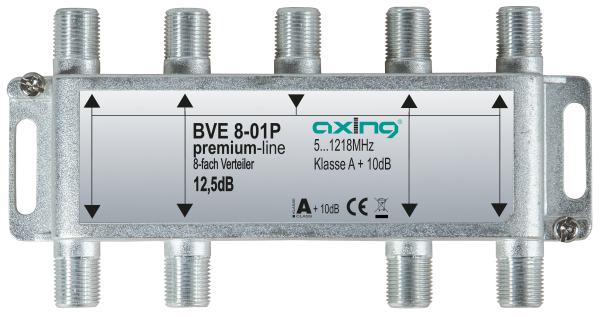 AXING BVE 8-01P 8-fach Verteiler | 5…1218 MHz | Bauform 01