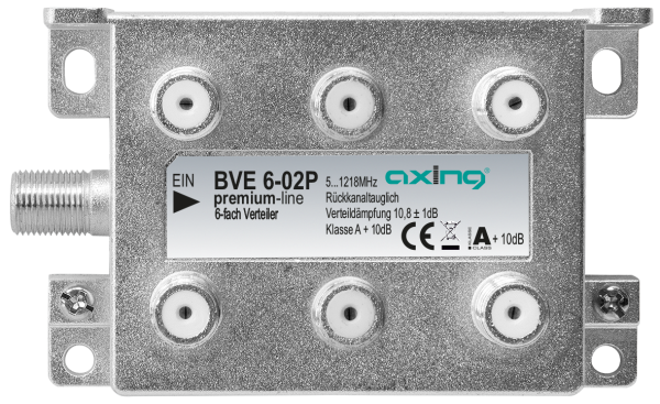 AXING BVE 6-02P 6-fach Verteiler | 5…1218 MHz | Bauform 02